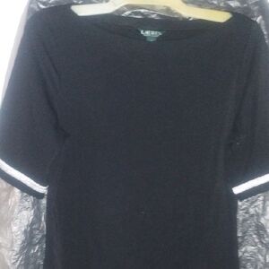 Ralph Lauren Black Top with Teal Label